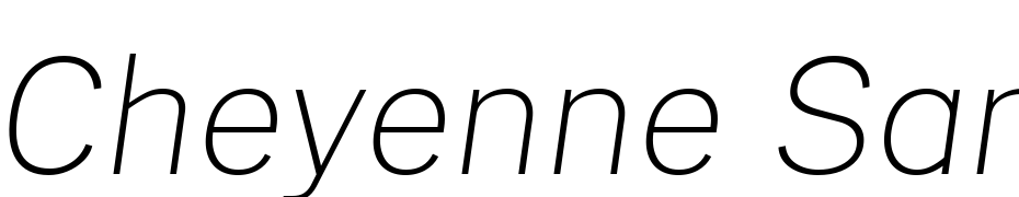 Cheyenne Sans Thin Italic Yazı tipi ücretsiz indir
